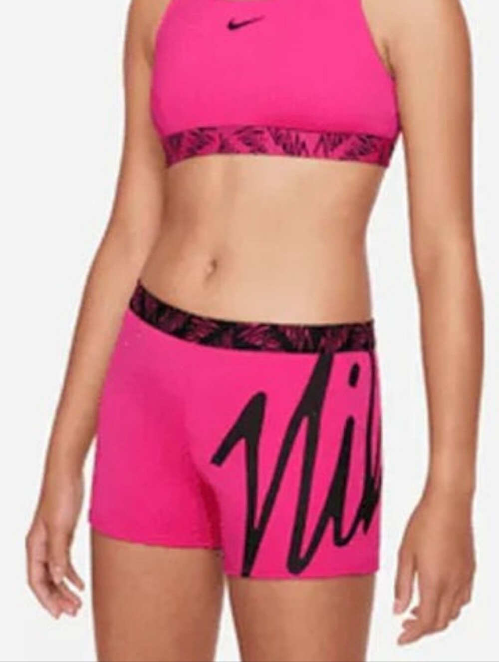 Nike swim shorts, Size M In Pink And Black